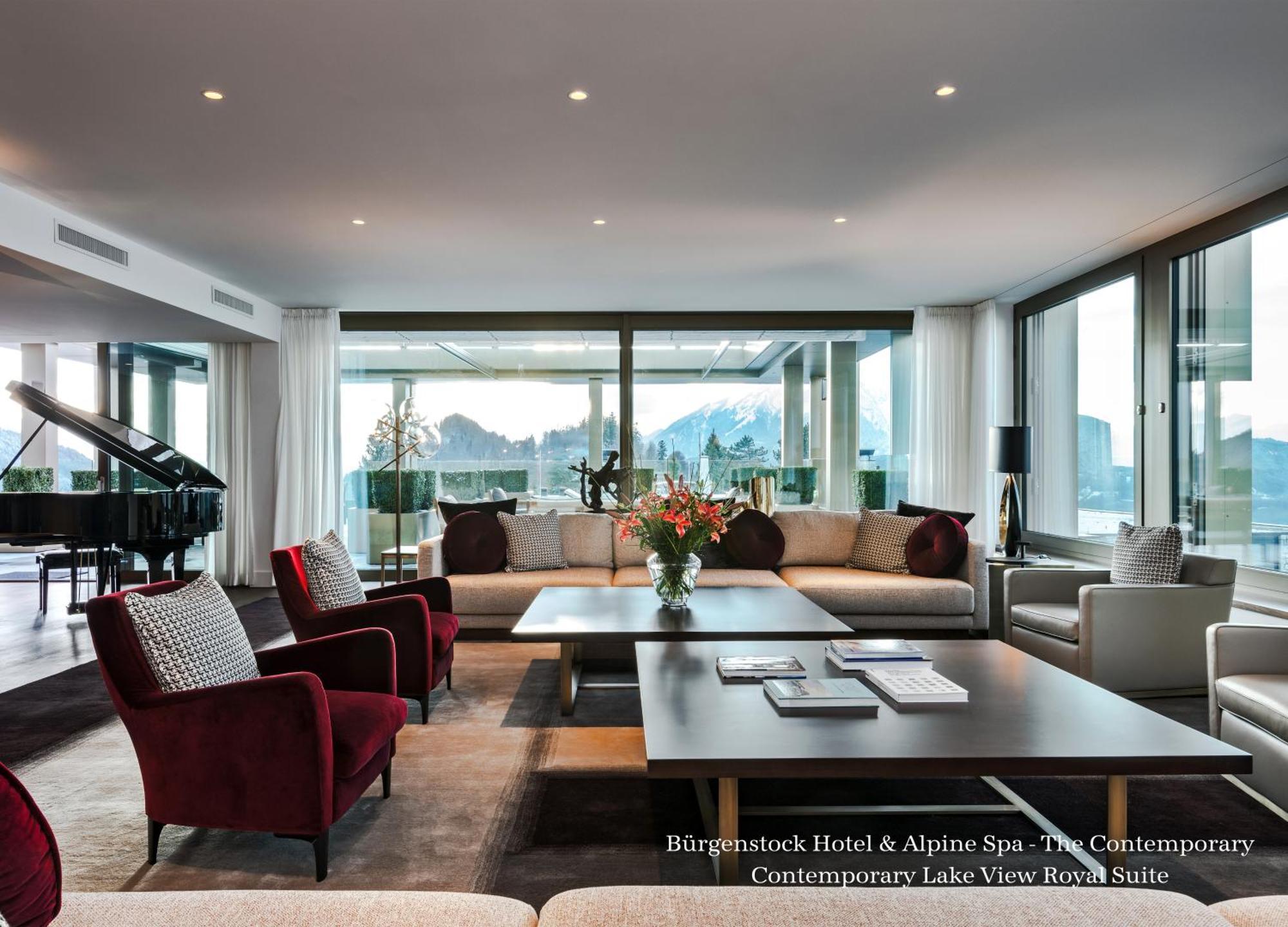Buergenstock Hotel & Alpine Spa Esterno foto The Contemporary Lake View Room Suite