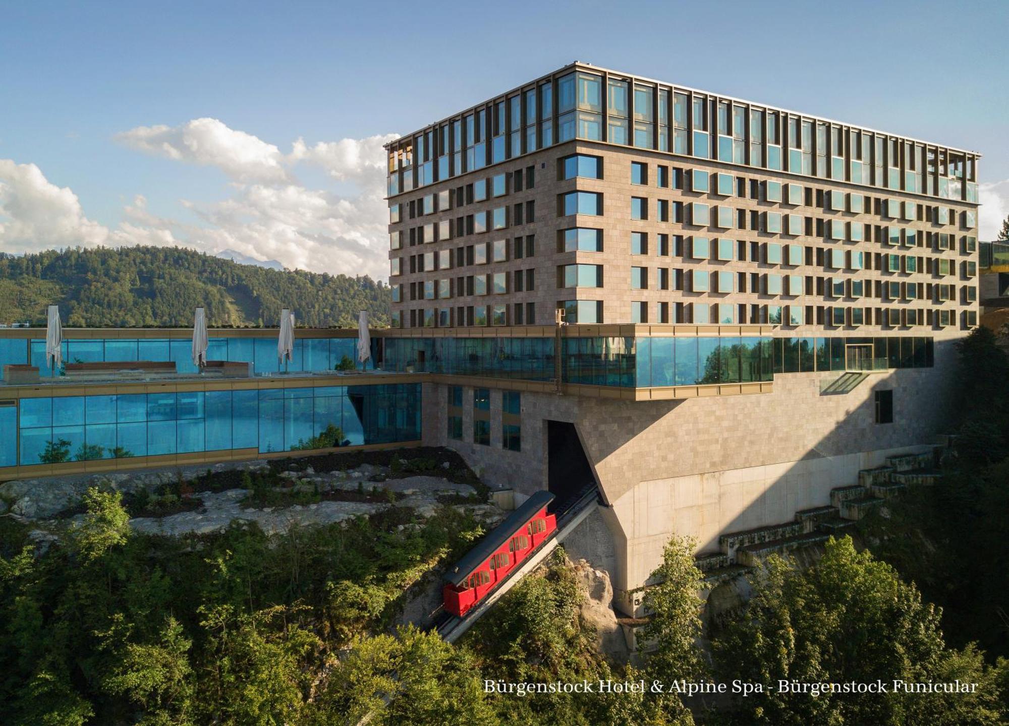Buergenstock Hotel & Alpine Spa Esterno foto The new building of the University of Applied Sciences and Teacher Training of Burgenland
